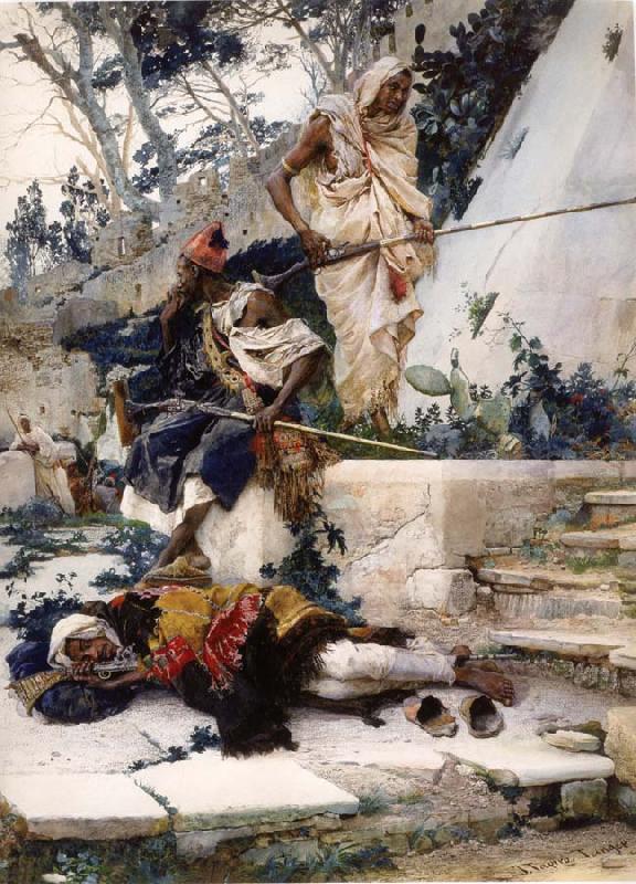Baron Antoine-Jean Gros Arab Guards on the Watch Spain oil painting art